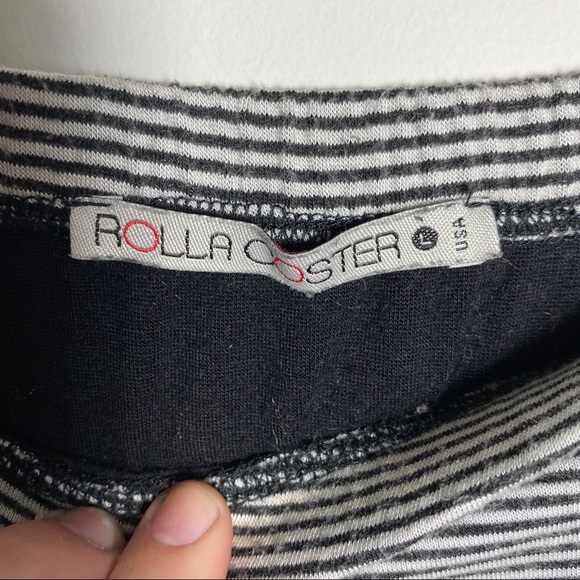 Rollacoster Striped Slim Mini Bodycon Skirt L - Picture 6 of 9